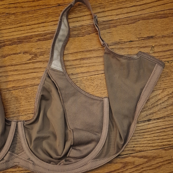 Breezies Underwire Support Bra - Cocoa (Sz 40C) Lace Mesh Fully Lined No Padding - Picture 5 of 8
